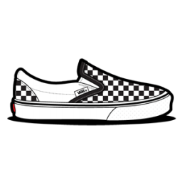 Checkered store vans logo